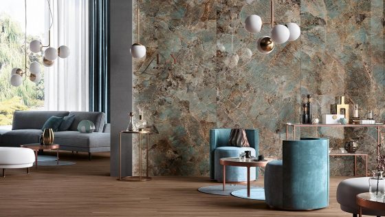 Hyperion tiles make a statement with wall tiles in hotel lobby