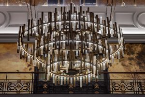 chandelier in Oatlands Park Hotel by Northern Lights