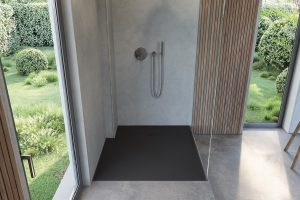walk in shower with sustano shower tray by Duravit