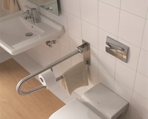 Stark 3 bathroom fittings by Duravit in a barrier free accessible bathroom