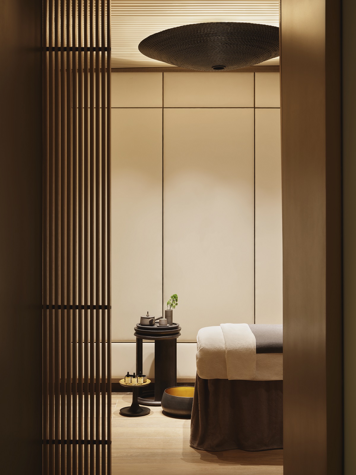 minimalist design in spa at Aman New York