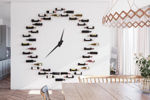 a feature wine peg wall by Corbello Loxstone