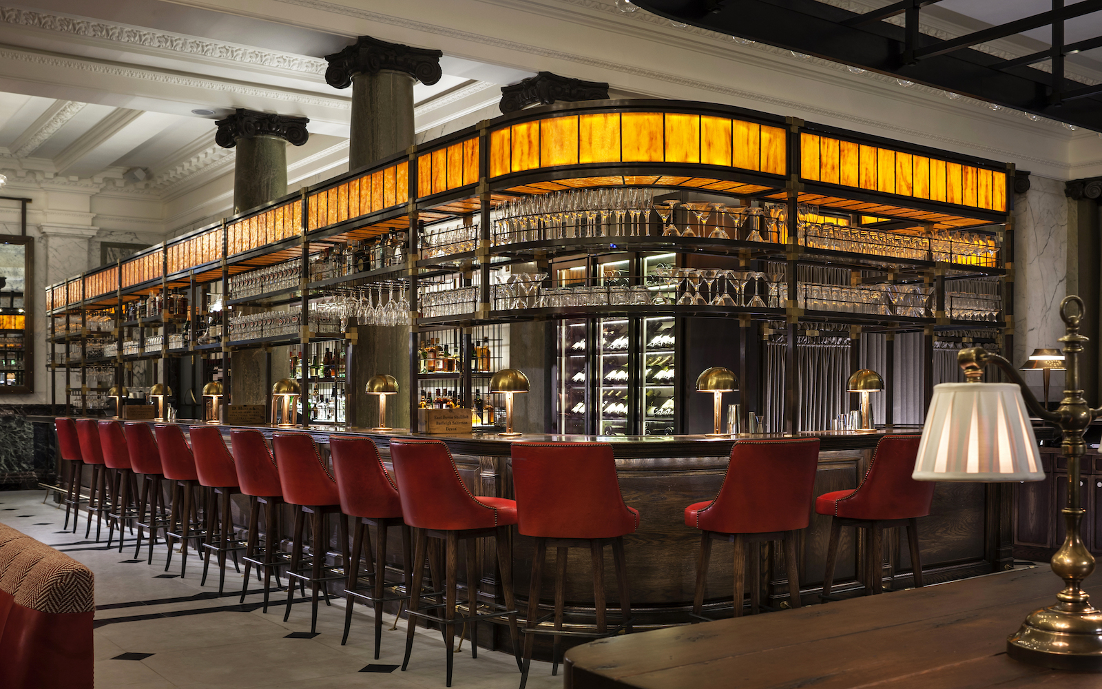 Rosewood London - lighting in bar at Holborn Dining