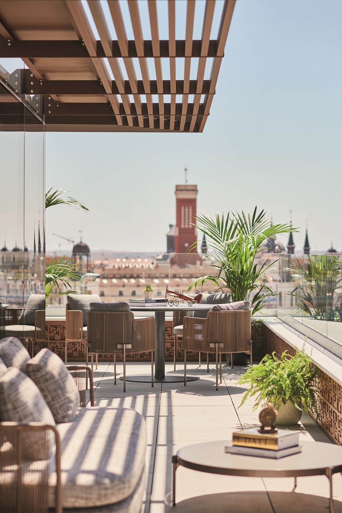 roof terrace at penthouse of Thompson Madrid