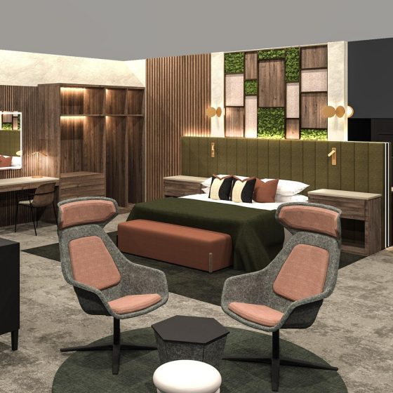 Render of The Inclusive Hotel Room