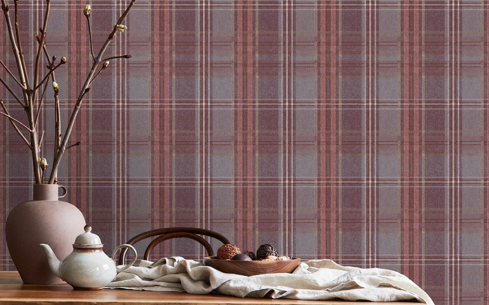 clash of the tartans wallcovering by Newmor