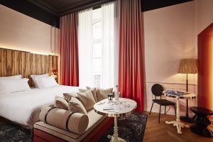 eclectic Mama Shelter design in the guestrooms in Rennes