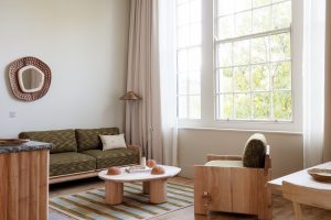 suite at town Hall Hotel in Bethnal Green with handmade wooden furniture by Jan Hendzel