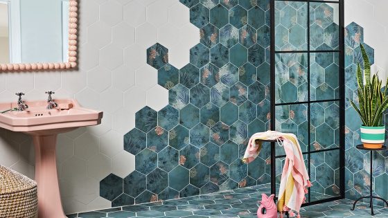 Ca' Pietra Mermaid’s Garden Porcelain Hexagon from Hyperion Tiles
