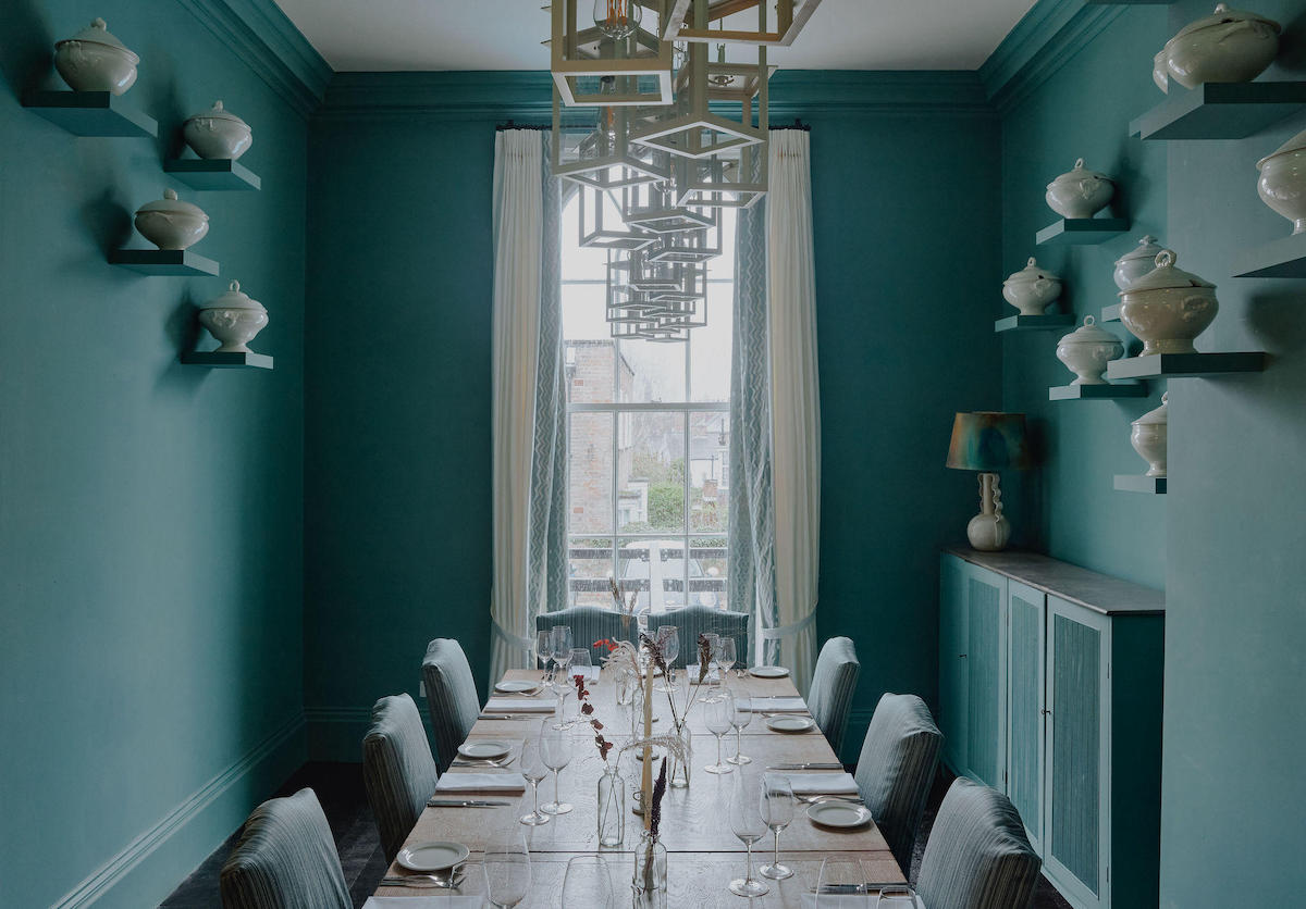 Private Dining Room - blue interiors - inside No.1 York