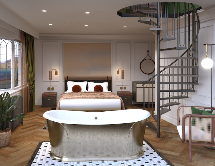Bedroom Visual of luxury hotel in Chester