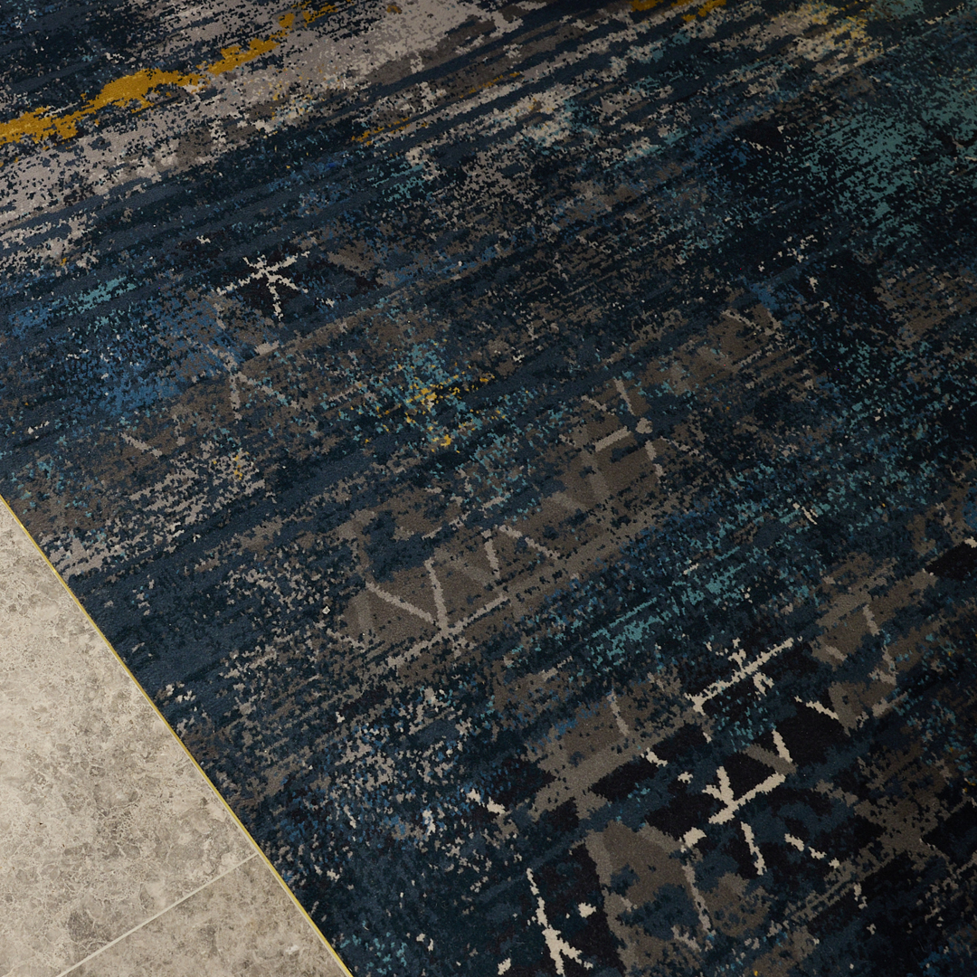 detail of blue carpet design by Modieus for Petersham RSL Club