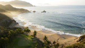 golf course next to the beach at Four Seasons Tamarindo