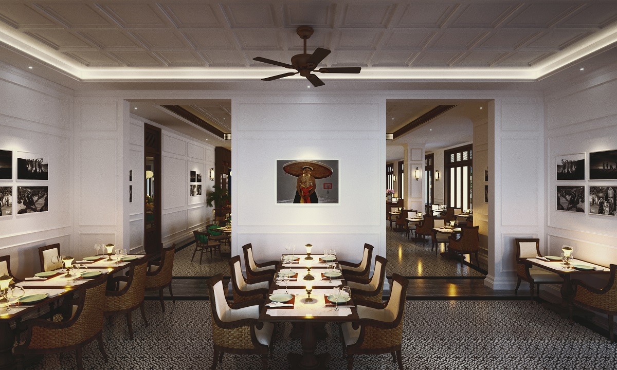 Indochine Grill in The Anam Mui Ne with traditional Vietnamese design elements