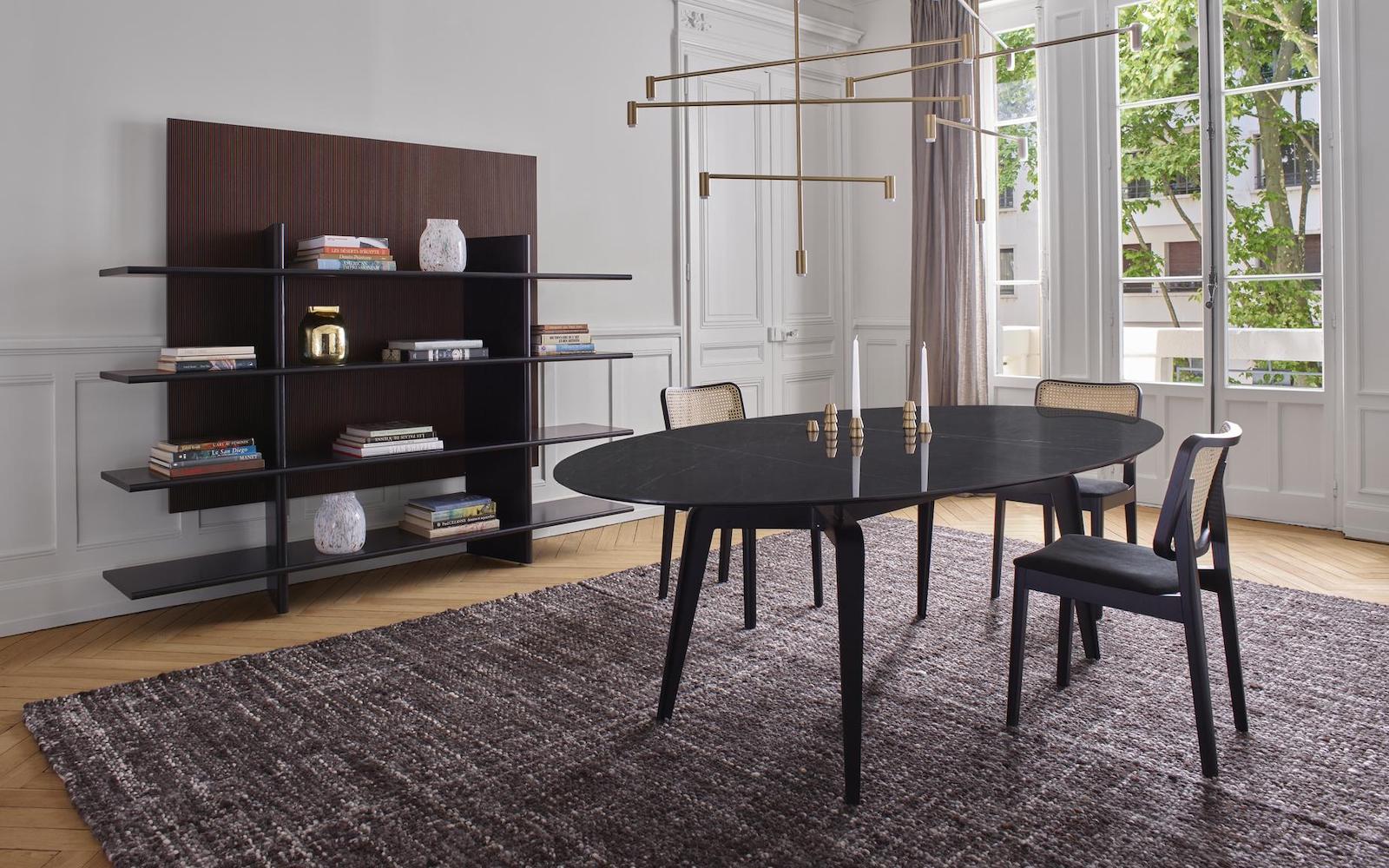 The Ligne Roset Tambour chair in dining room setting