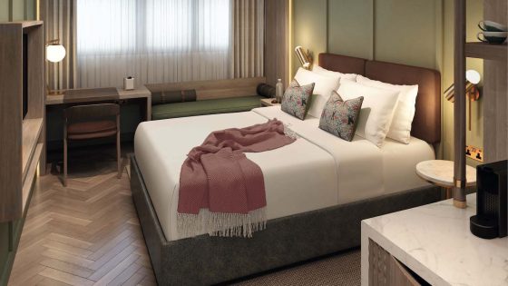Bedroom CGI of The Reach Piccadilly in Manchester