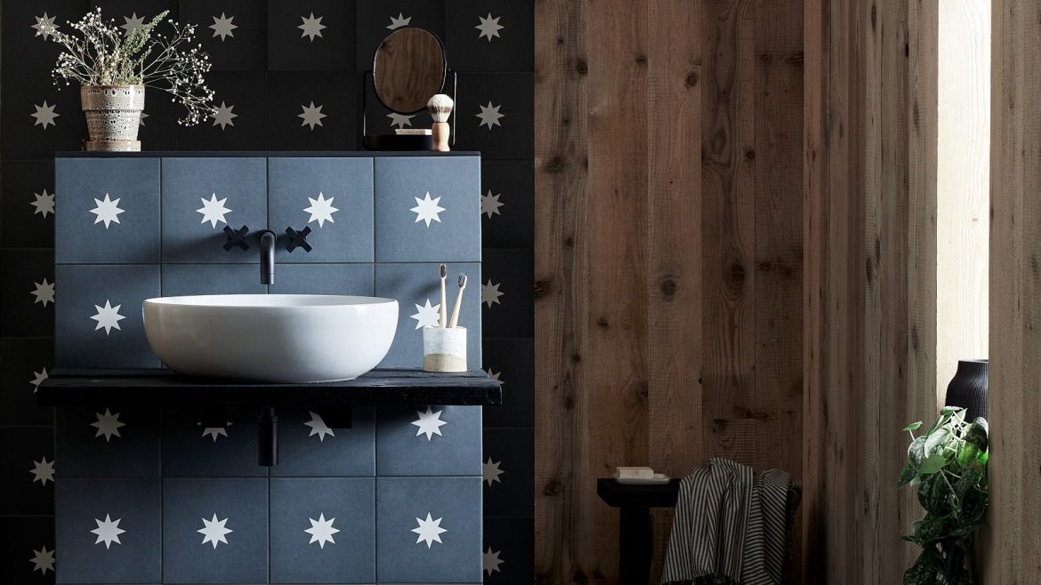 Black Luna tile by Bert & May at Hyperion Tiles