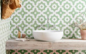 Bert & May Santona_green_porcelain_ tile from Hyeprion Tiles