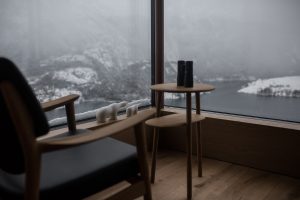 Misty landscapes from the comfort of the designer chair in The bolder
