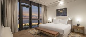 guestroom with view over the sea at Hyatt Regency Izmir IstinyePark 