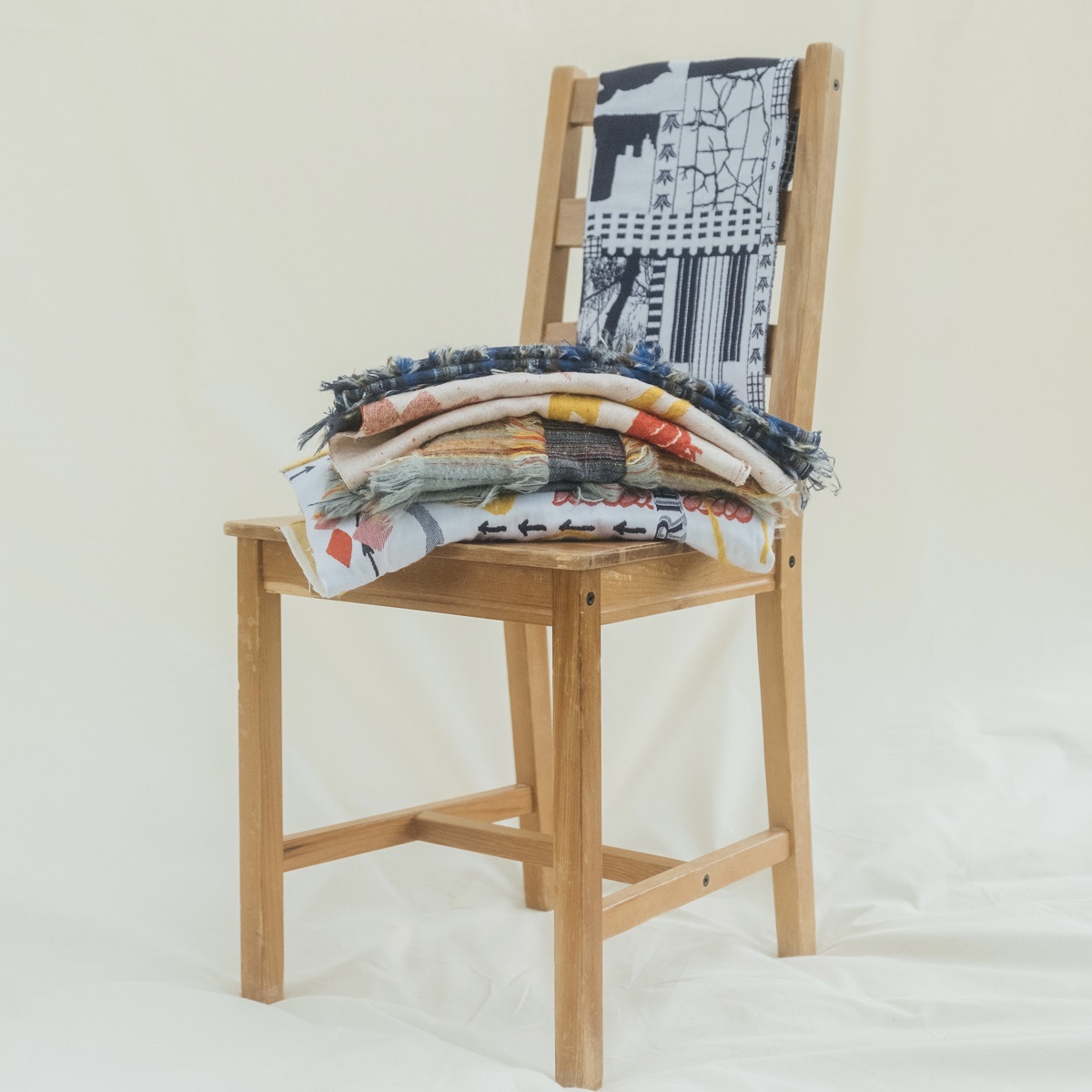 Drifter by Lara Pain with chair and upcycled woven textiles