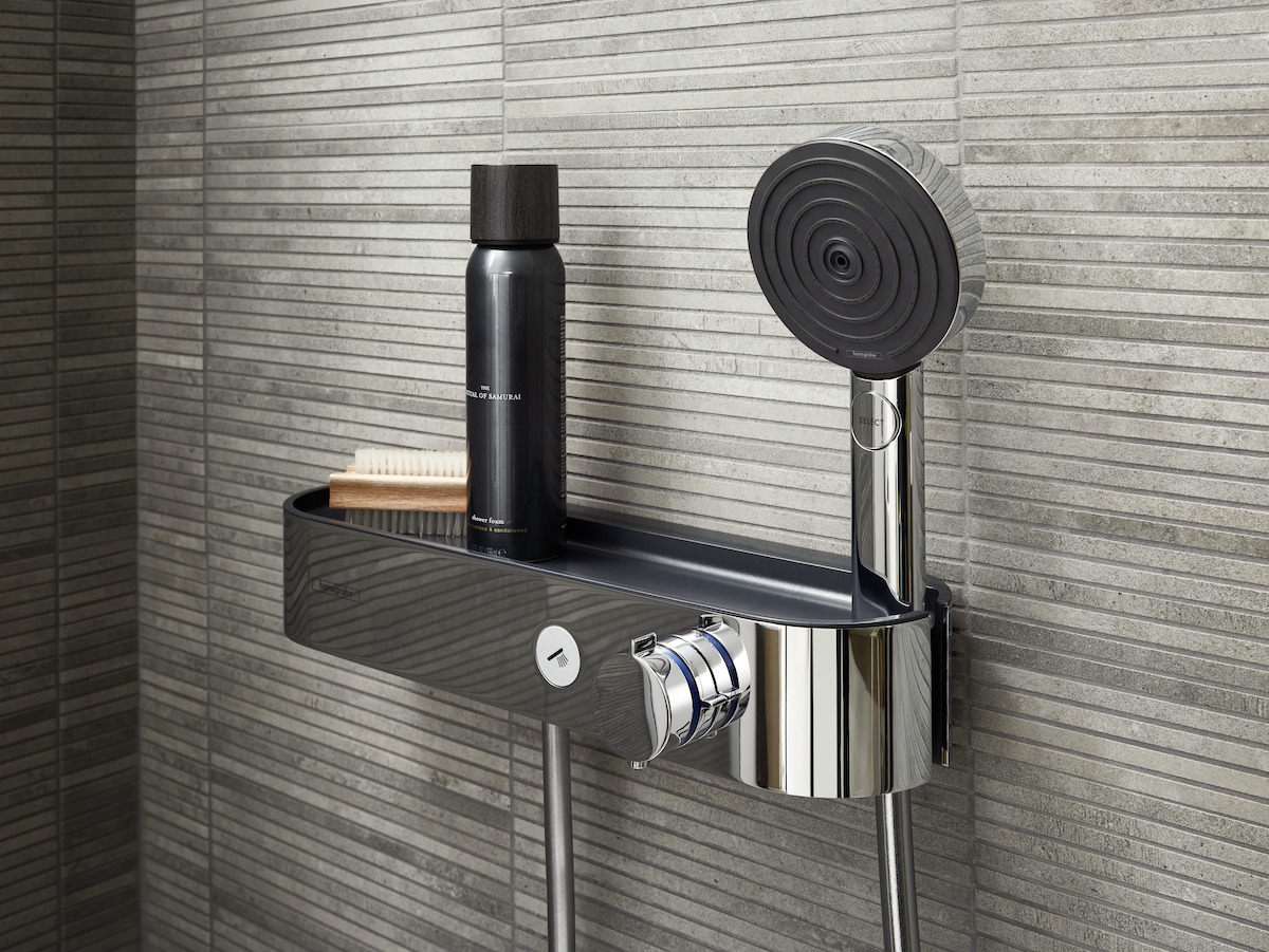 Close up of hand shower from Hansgrohe