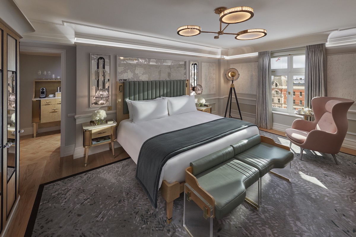 Mandarin Oriental suite with plush interior design scheme