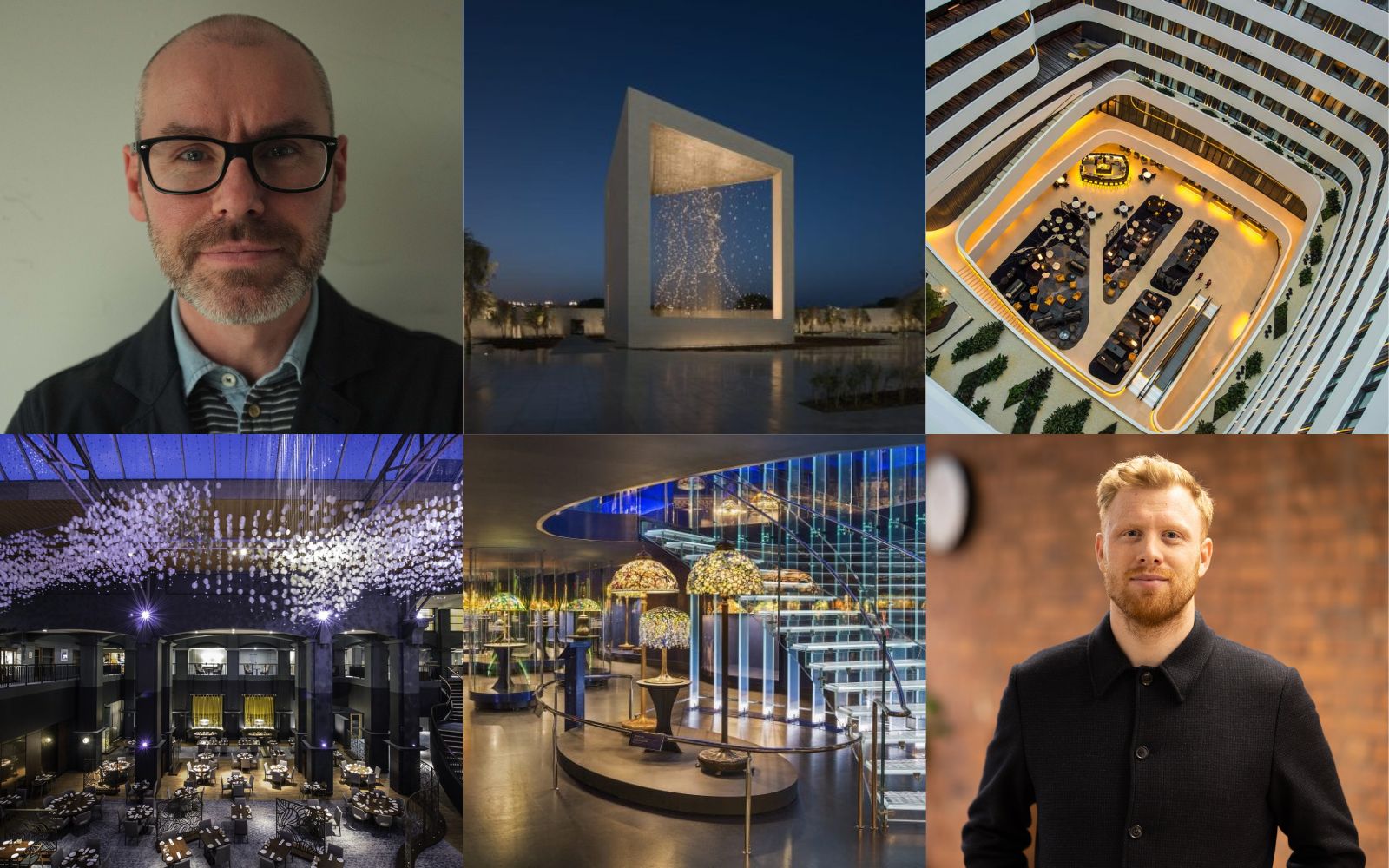 Collage of lighting projects explored in DESIGN POD Episode 28 circadian lighting