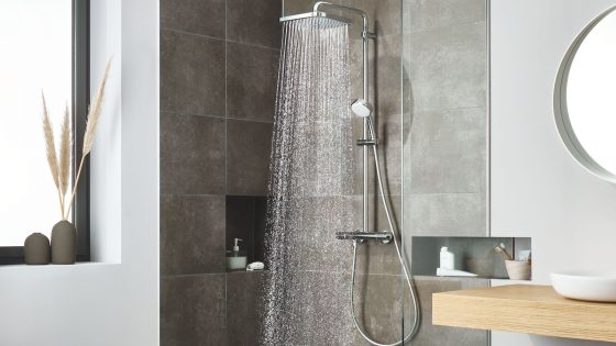 Modern shower - GROHE Tempesta 250 shower set (Cube design) with EcoJoy