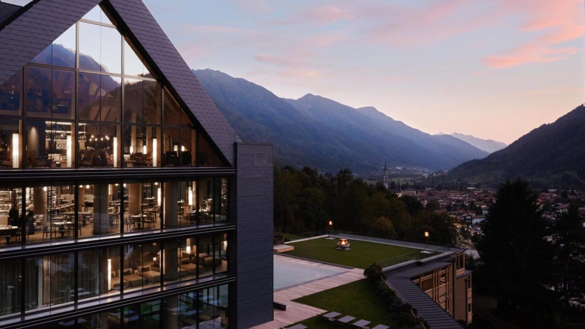 mountain view from Lefay Resort & SPA Dolomiti , member of Beyond Green portfolio