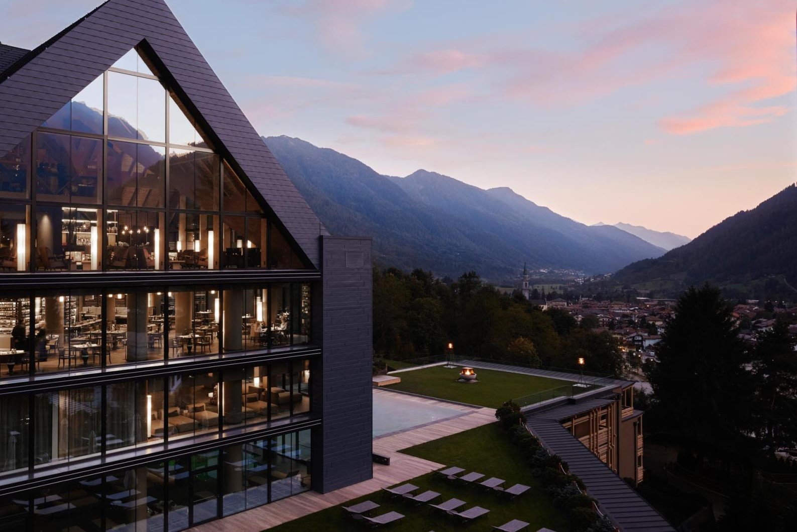 mountain view from Lefay Resort & SPA Dolomiti , member of Beyond Green portfolio