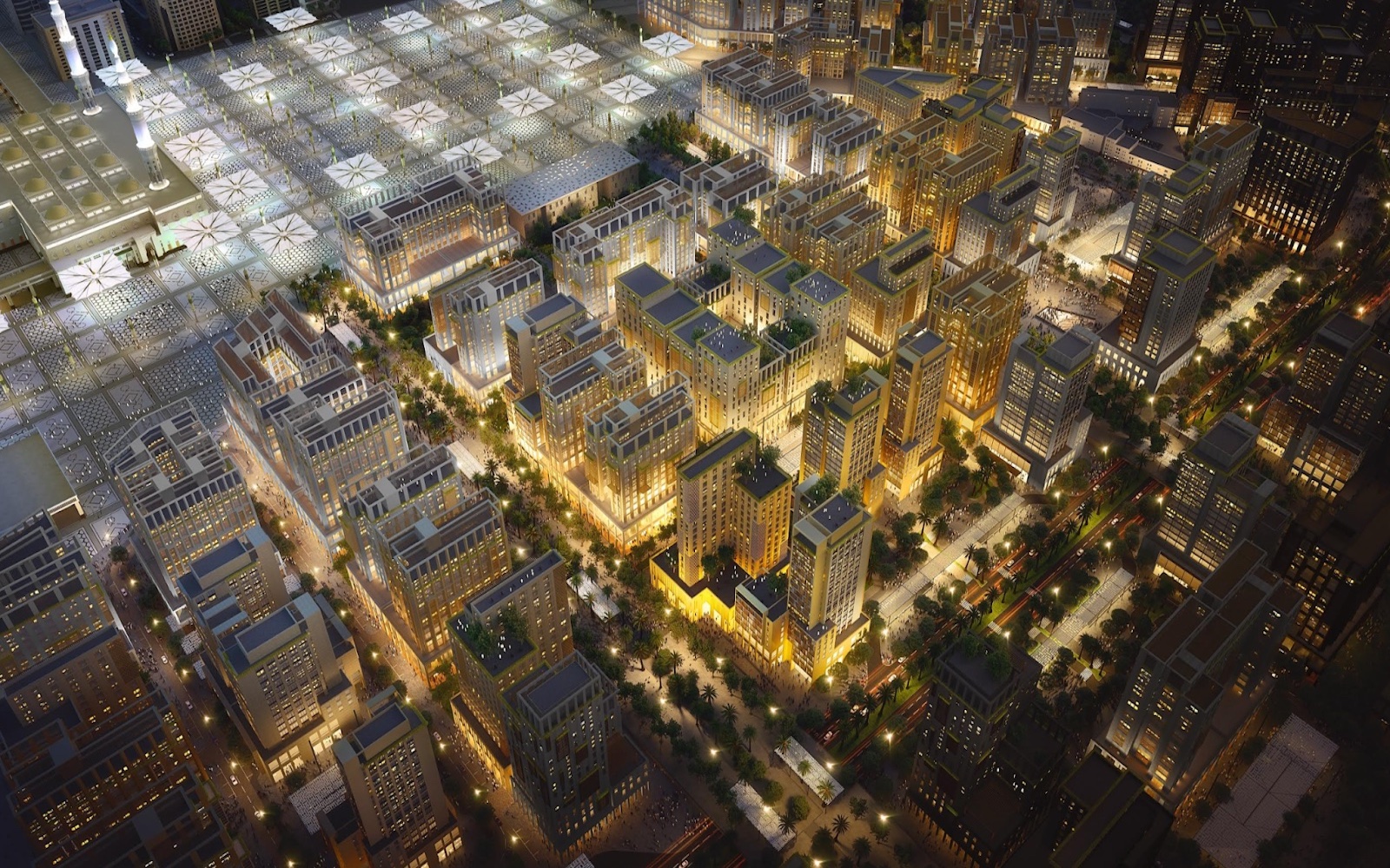 Render of city - aerial view - Saudi Arabia