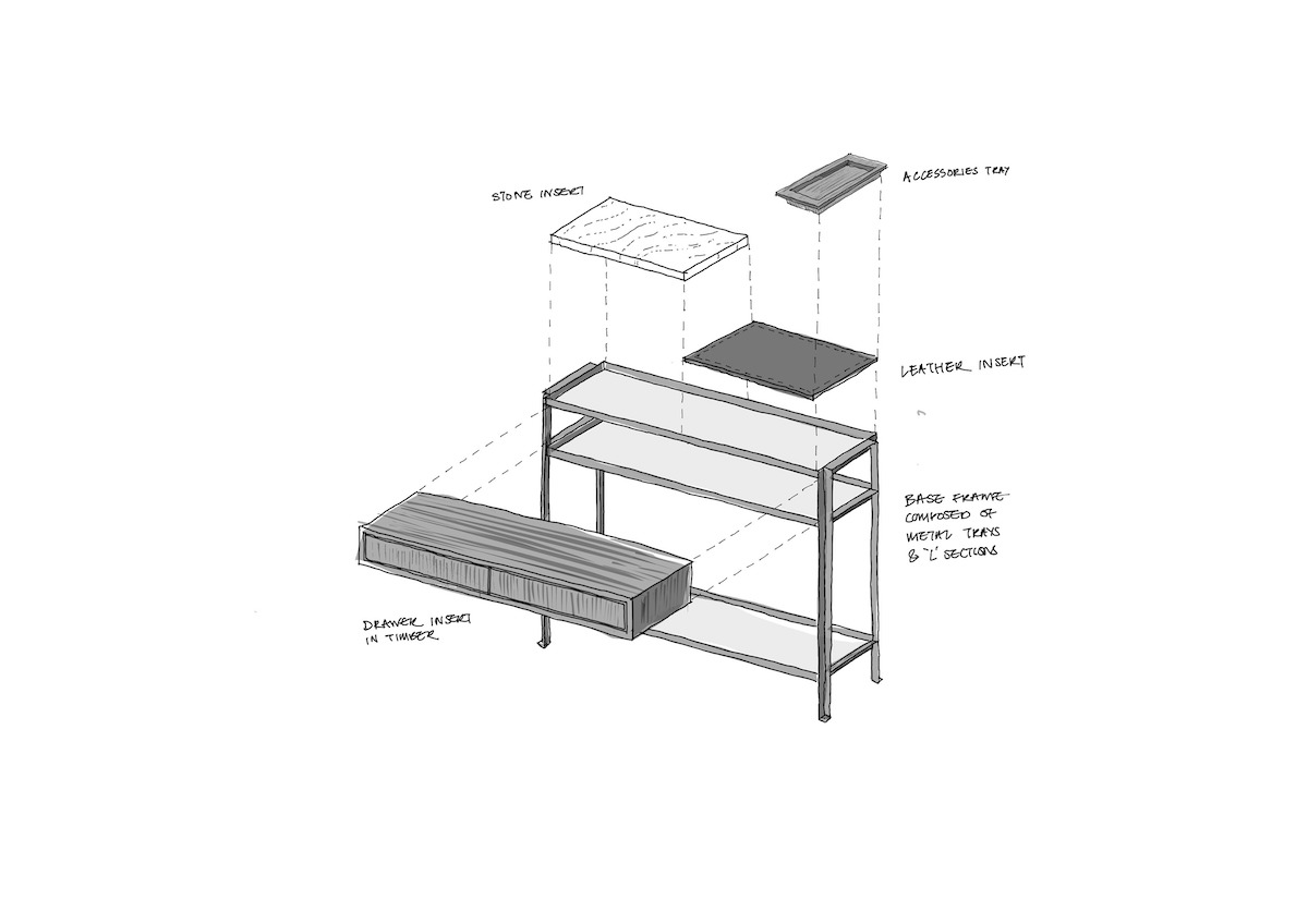Sketch of the table console