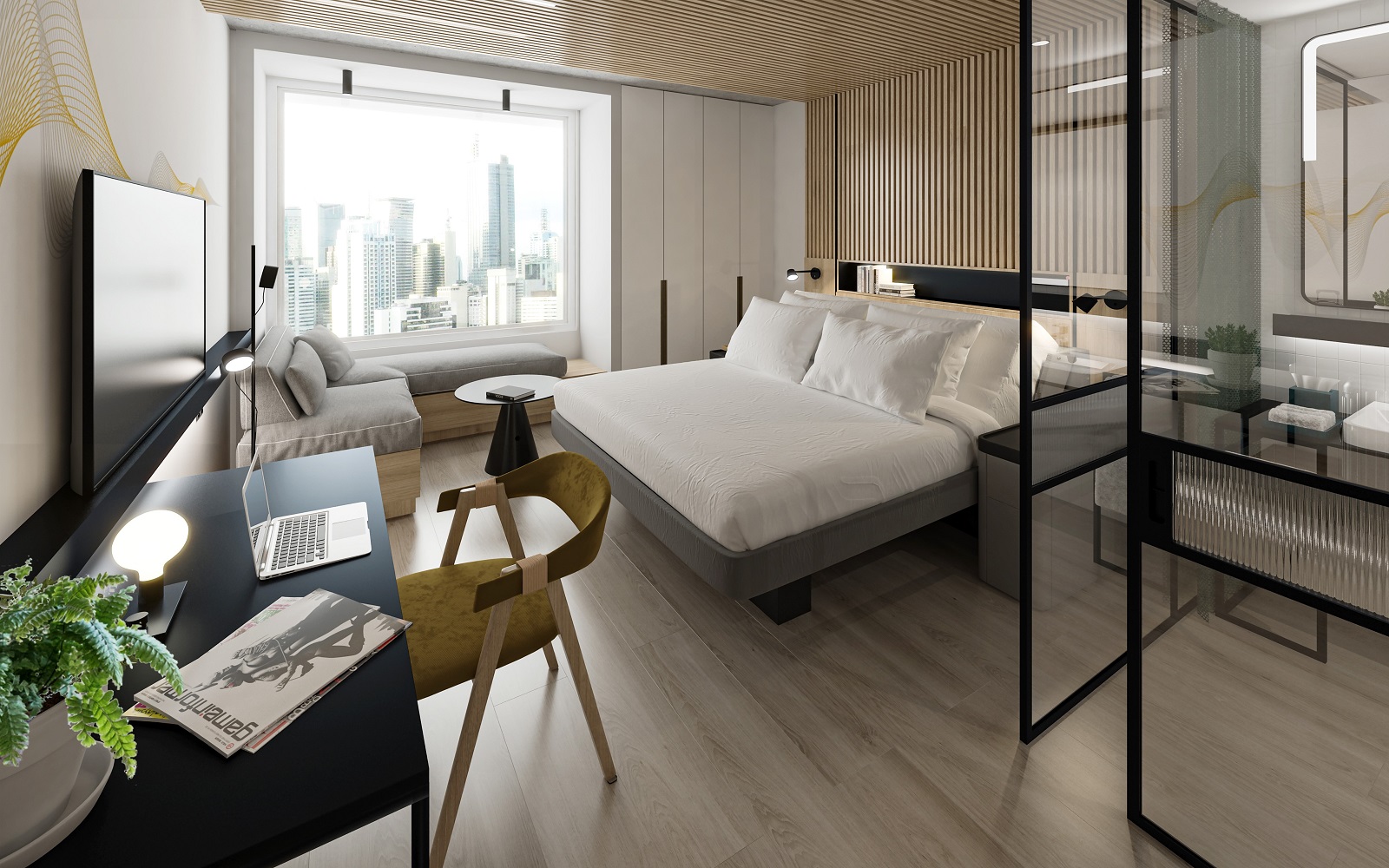 prototype guestroom design from YOTEL for YOTELPAD