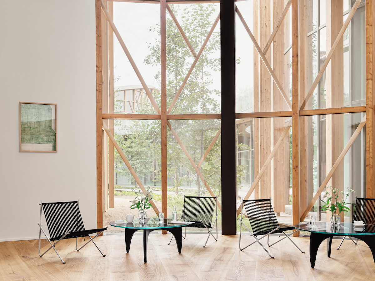 Range of lounge chairs in minimalist room