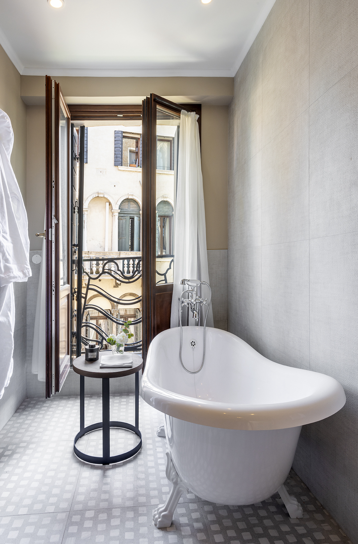 Bathroom inside luxury apartment in Venice