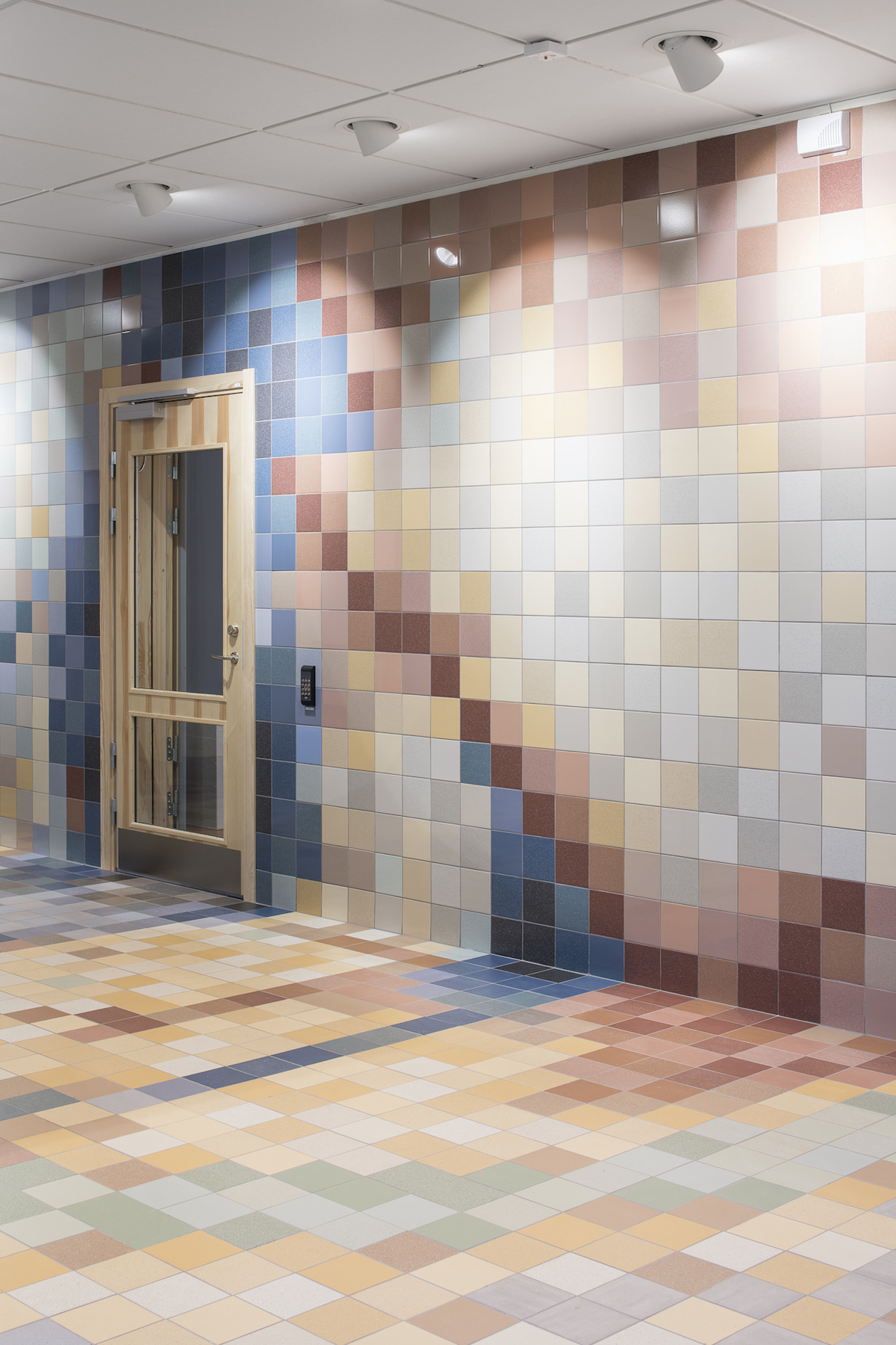 CTD Architectural Tiles - Mosa Global multicoloured tiles on wall