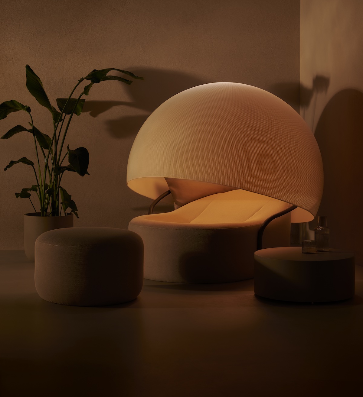 A sleep pod, designed by Hansgrohe