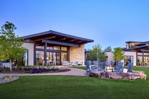 ranch house style guestrooms clustered around the golf course at Omni PGA Frisco