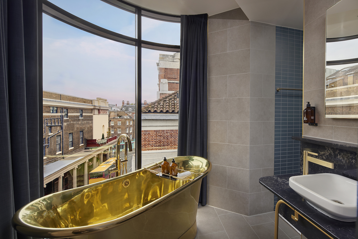 Gold bath inside Amano Covent Garden