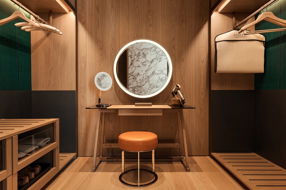bespoke vanity unit designed for Bulgari Roma