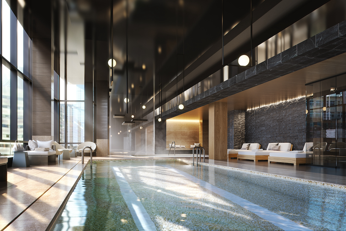 Luxury spa in Boston with 20-metre pool and large ceilings