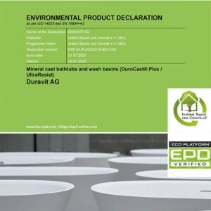 Duravit environmental product declaration graphic