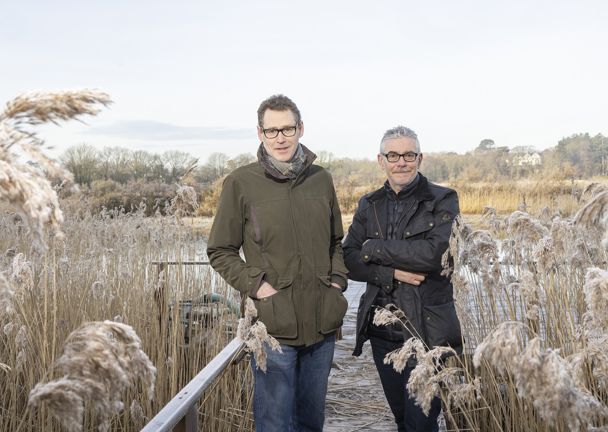 Naturalmat founders Mark Tremlett (l) and Peter Tindall (r) in field