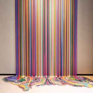 striped dripping painting artwork by Ian Davenport in Mondrian Singapore Duxton