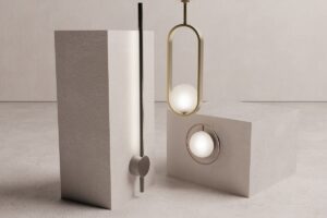 studio pack shot showing the different configurations and finishes of Crosswater Tranquil Lights Collection