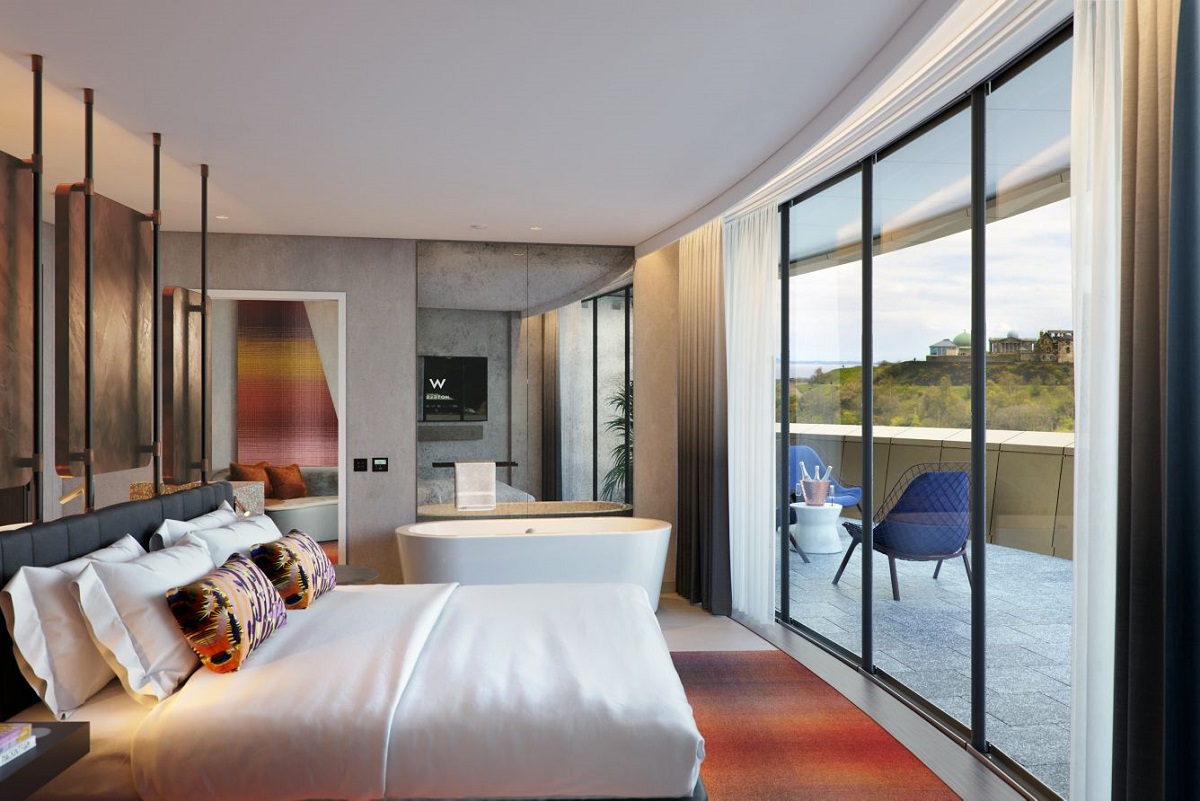 A contemporary room / suite design inside W Edinburgh