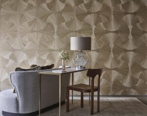 hand made wood veneer wallcovering from Fameed Khalique