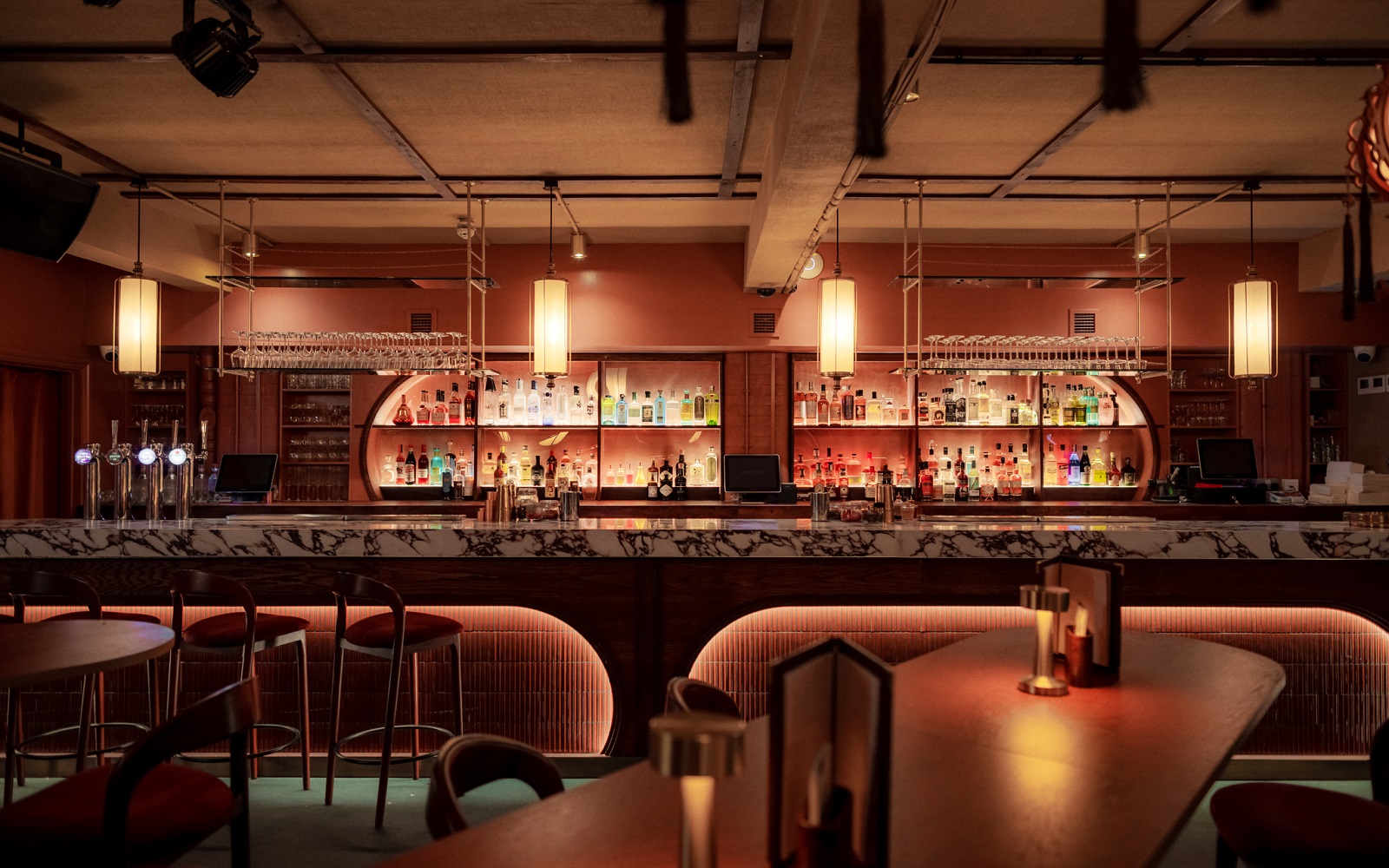 bar in Lucy Wong Soho London designed by KAI interiors