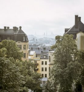 view from Villa Dahlia over Stockholm